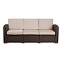 Flash Furniture Seneca Faux Rattan Sofa with All-Weather Cushions, Chocolate Brown/Beige (DADSF13)~#|#~sp115835132_sc7