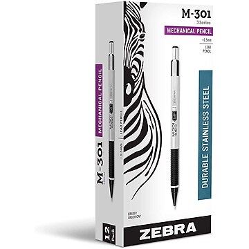 Zebra Z-Grip Plus Mechanical Pencil, 0.7mm, #2 Medium Lead, Dozen