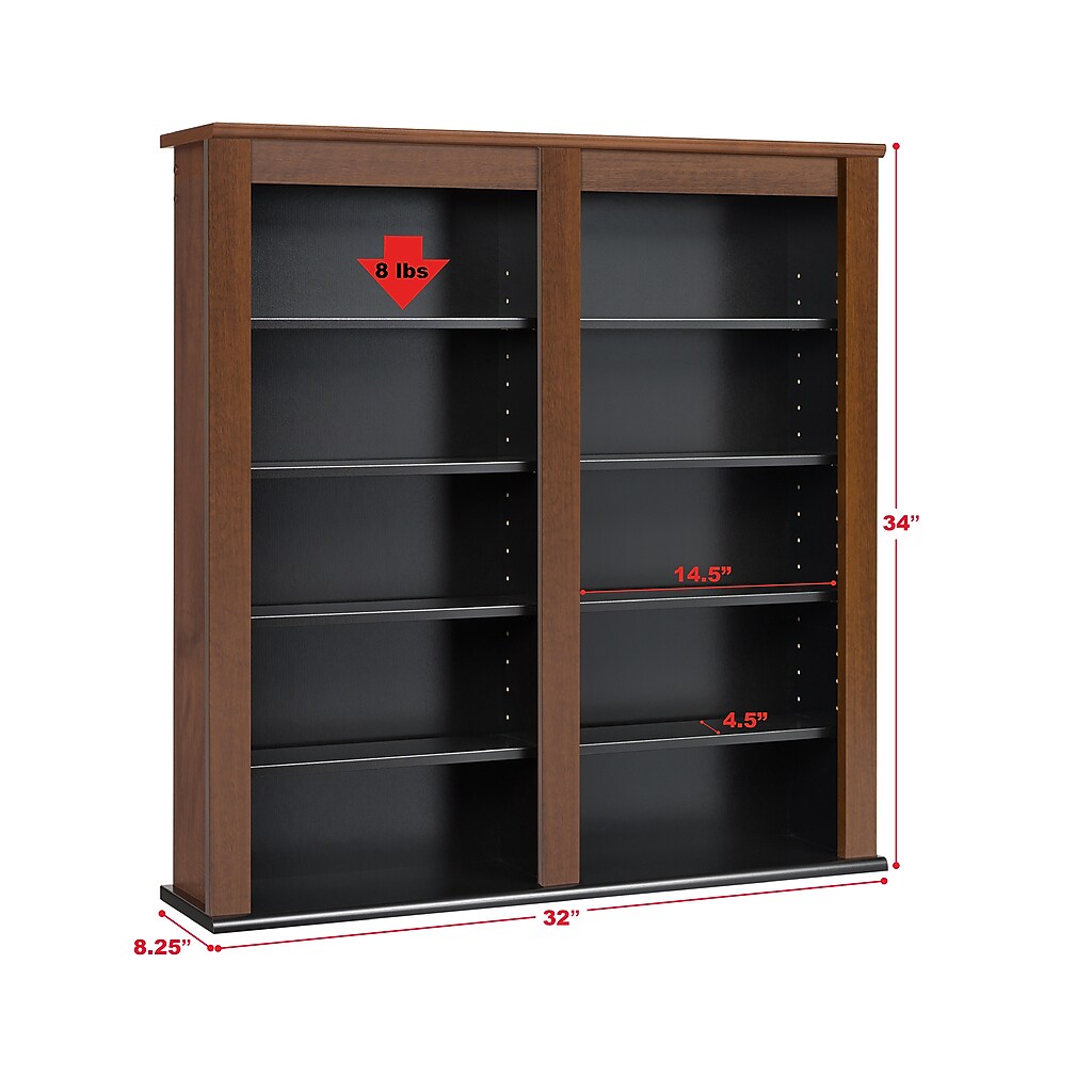 Measurement diagram showing dimensions of the cabinet