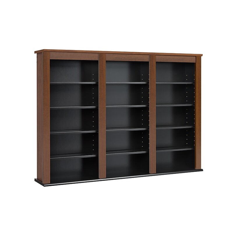 Prepac™ Triple Wall Mounted Storage, Cherry and Black image 1