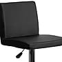 Flash Furniture Contemporary Vinyl Panel Back Barstool, Adjustable Height, Black (CH92066BK)~#|#~sp116164115_sc7