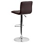 Flash Furniture Contemporary Vinyl Adjustable Counter Height Swivel Stool with Back, Brown (CH920231BRN)~#|#~sp116164121_sc7