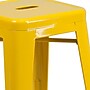 Flash Furniture Kai Industrial Galvanized Steel Counter Stool without Back, Yellow (CH3132024YL)~#|#~sp116164177_sc7