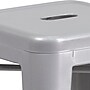 Flash Furniture Kai Industrial Metal Counter Stool without Back, Silver (CH3132024SIL)~#|#~sp116164299_sc7