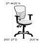 Flash Furniture Nicholas Ergonomic Mesh Swivel Mid-Back Multifunction Executive Office Chair, White (HL0001WH)~#|#~sp116164521_sc7