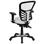 Flash Furniture Nicholas Ergonomic Mesh Swivel Mid-Back Multifunction Executive Office Chair, White (HL0001WH)~#|#~sp116164522_sc7