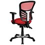 Flash Furniture Nicholas Ergonomic Mesh Swivel Mid-Back Multifunction Executive Office Chair, Red (HL0001RED)~#|#~sp116164534_sc7