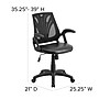 Flash Furniture Sam Ergonomic LeatherSoft/Mesh Swivel Mid-Back Task Office Chair, Black (GOWY82LEA)~#|#~sp116164591_sc7