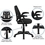 Flash Furniture Sam Ergonomic Mesh Swivel Mid-Back Task Office Chair, Black (GOWY82)~#|#~sp116164603_sc7