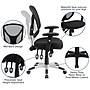 Flash Furniture Sam Ergonomic Mesh Swivel Mid-Back Multifunction Task Office Chair, Black (GOWY89)~#|#~sp116164664_sc7