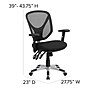 Flash Furniture Sam Ergonomic Mesh Swivel Mid-Back Multifunction Task Office Chair, Black (GOWY89)~#|#~sp116164665_sc7