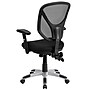 Flash Furniture Sam Ergonomic Mesh Swivel Mid-Back Multifunction Task Office Chair, Black (GOWY89)~#|#~sp116164666_sc7