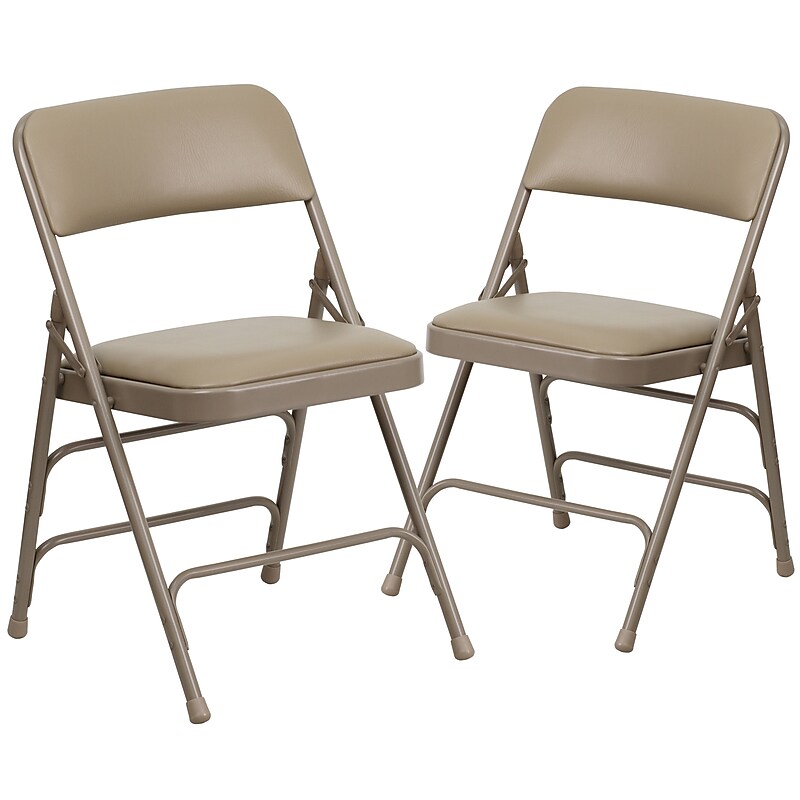 Flash Furniture HERCULES Series Vinyl Banquet/Reception Chair, Beige, 2/Pack (2HAMC309AVBGE) image 1