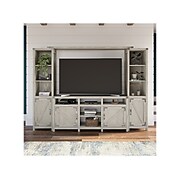 kathy ireland® Home by Bush Furniture Cottage Grove TV Stand Bundle, Cottage White, Screens up to 70" (CGR009CWH)