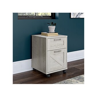 kathy ireland® Home by Bush Furniture 2-Drawer Vertical File Cabinet, Mobile, Letter/Legal, Cottage White, 17"