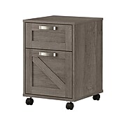 kathy ireland® Home by Bush Furniture 2-Drawer Vertical File Cabinet, Mobile, Letter/Legal, Restored Gray, 17"