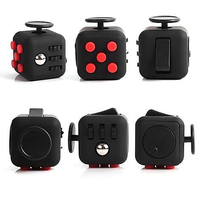 10 Pack Fidget Cube Anxiety and Stress Reliever Focus Toys - Black/Red