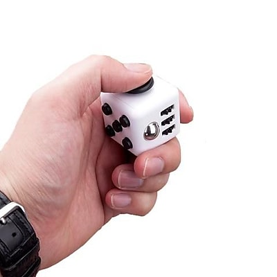 10 Pack Fidget Cube Anxiety and Stress Reliever Focus Toys - White/Black
