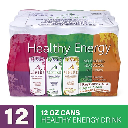 Aspire Variety Energy Drink, 12 oz., 12/Box (22001088) at Staples