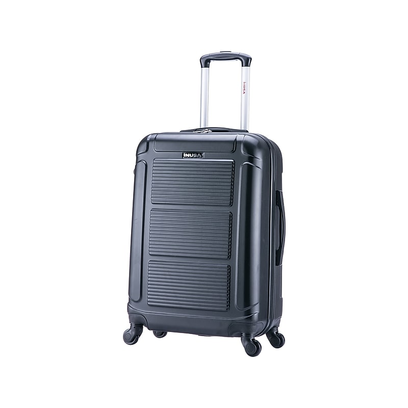 InUSA Pilot 24" Hardside Suitcase, 4-Wheeled Spinner, Black (IUPIL00M-COA) image 1