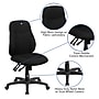 Flash Furniture Brandy Armless Ergonomic Fabric Swivel Mid-Back Task Office Chair, Black (BT90297M)~#|#~sp116261723_sc7