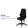 Flash Furniture Hughes Armless Ergonomic Fabric Swivel High Back Task Office Chair, Black (BT90297H)~#|#~sp116262037_sc7