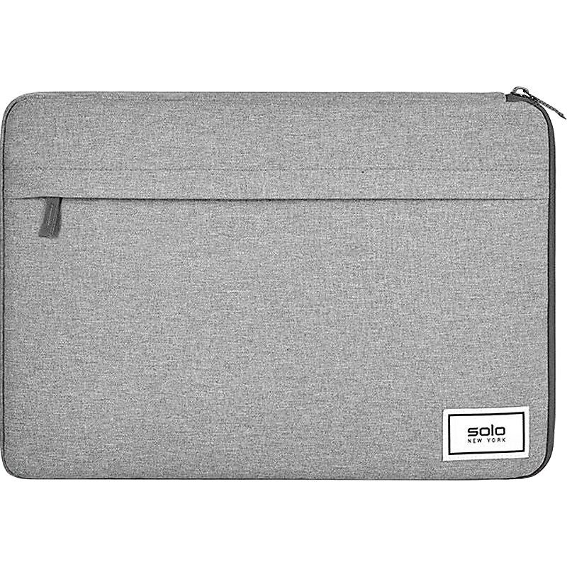 Solo New York Re:cycled Re:focus Polyester Laptop Sleeve for 15.6" Laptops, Gray (UBN105) image 1