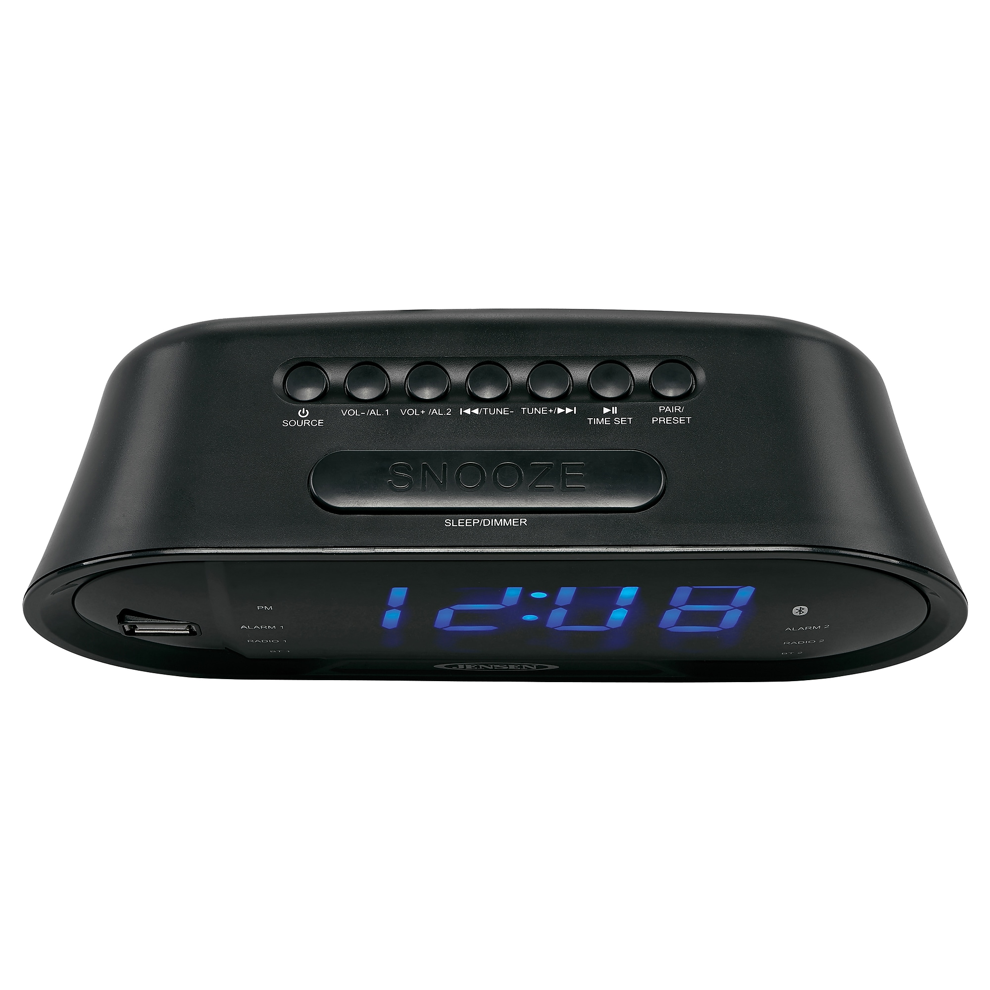 Jensen JCR-298 Bluetooth Digital AM/FM Dual Alarm Clock Radio, Black Sansujyuku sansujyuku.com
