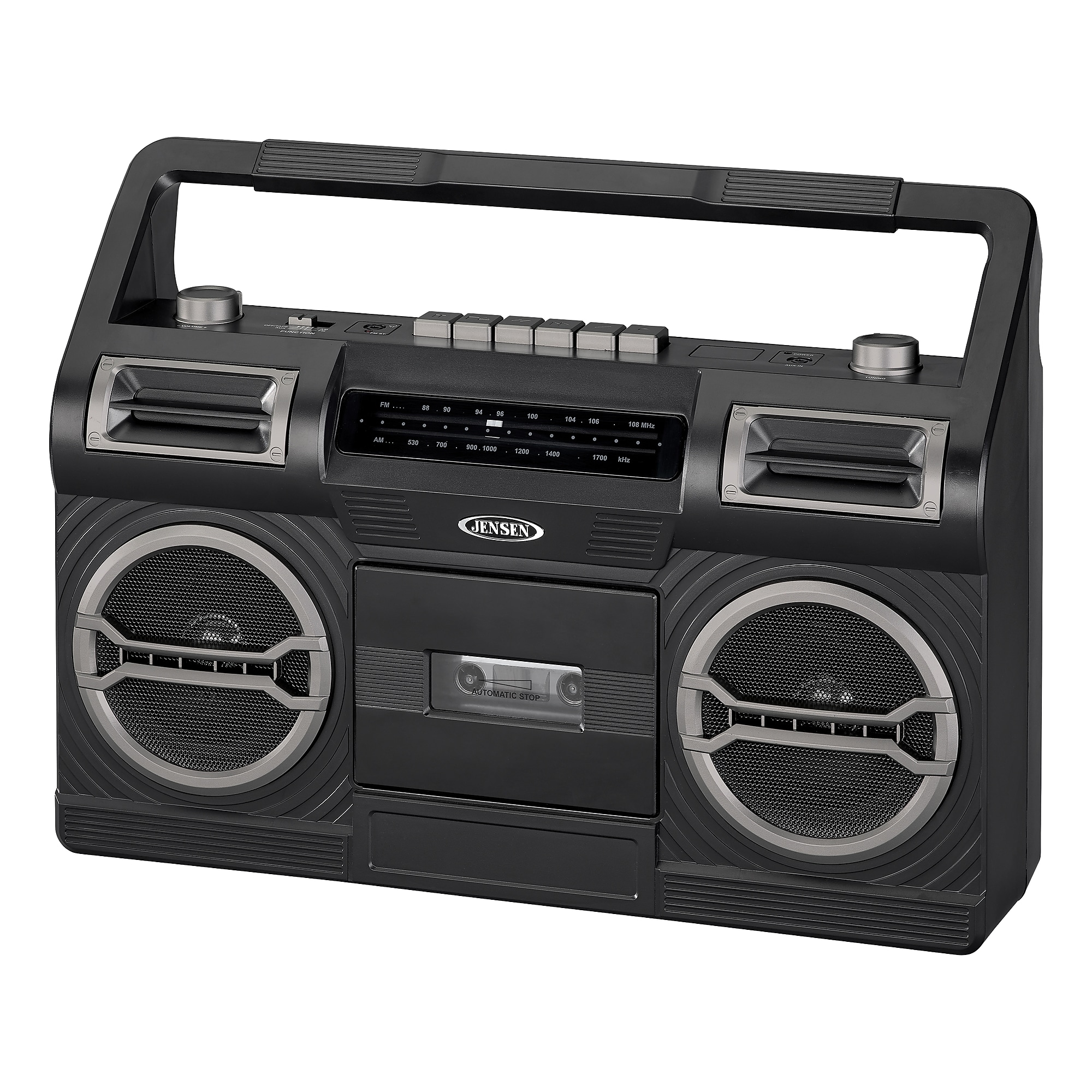 Jensen MCR-500 Portable AM/FM Radio Cassette Recorder/Player, Black Sansujyuku sansujyuku.com