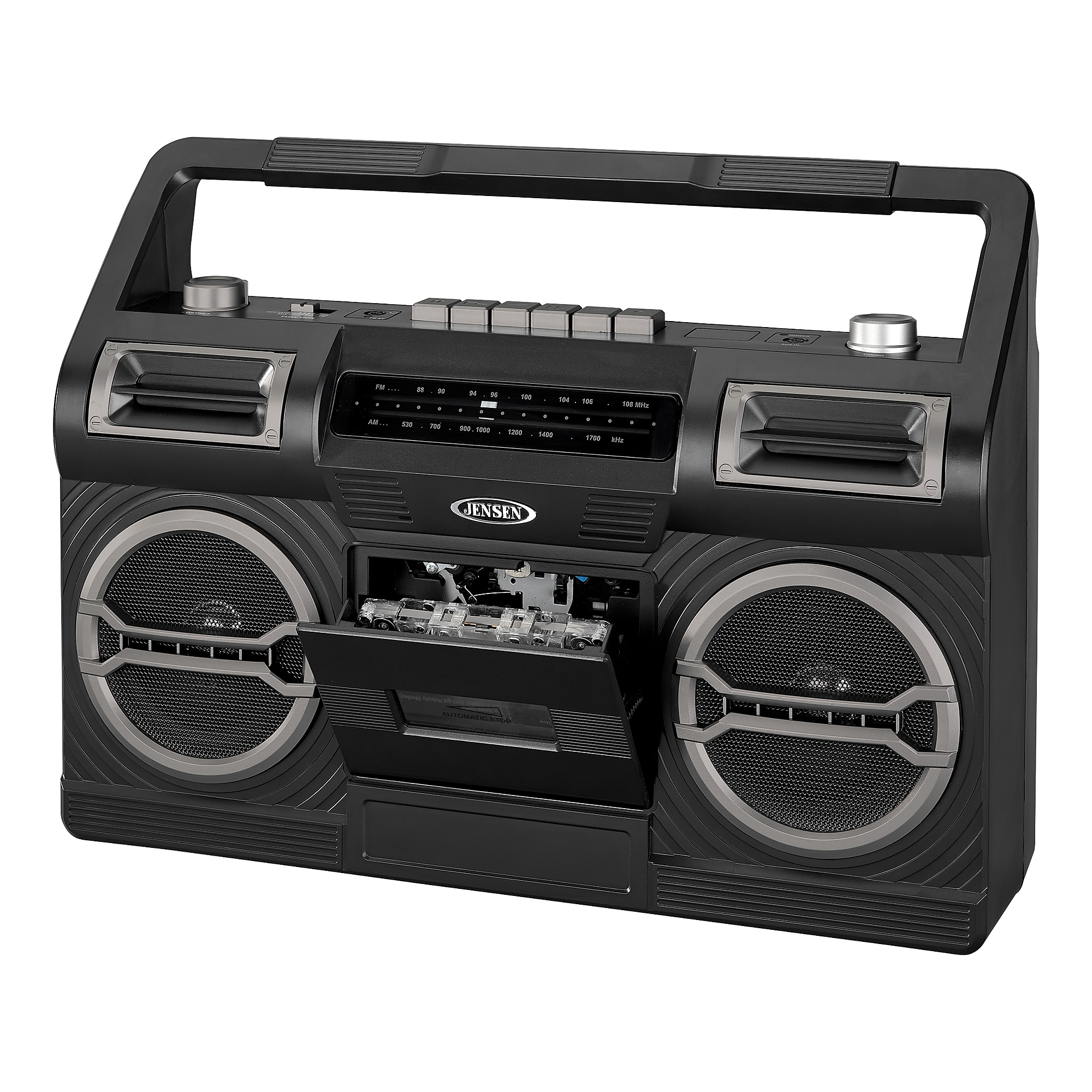 Jensen MCR-500 Portable AM/FM Radio Cassette Recorder/Player, Black Sansujyuku sansujyuku.com