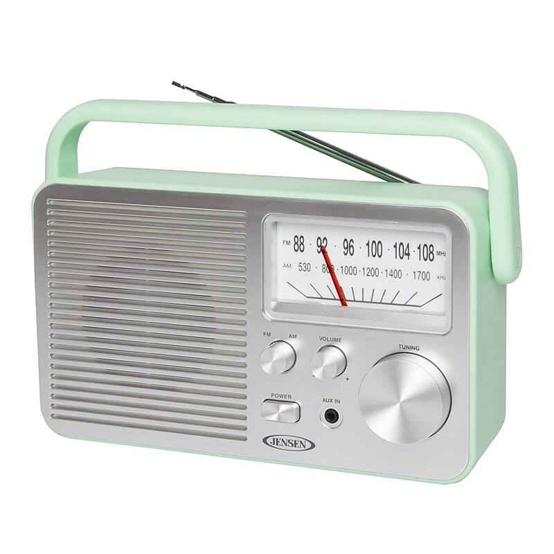 Jensen MR-750 Portable AM/FM Radio, Green (MR-750-GR) image 1