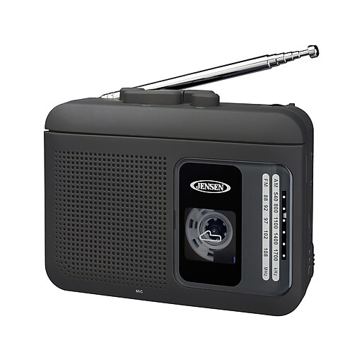 Jensen Personal Cassette Player/Recorder, Black (MCR75) Staples