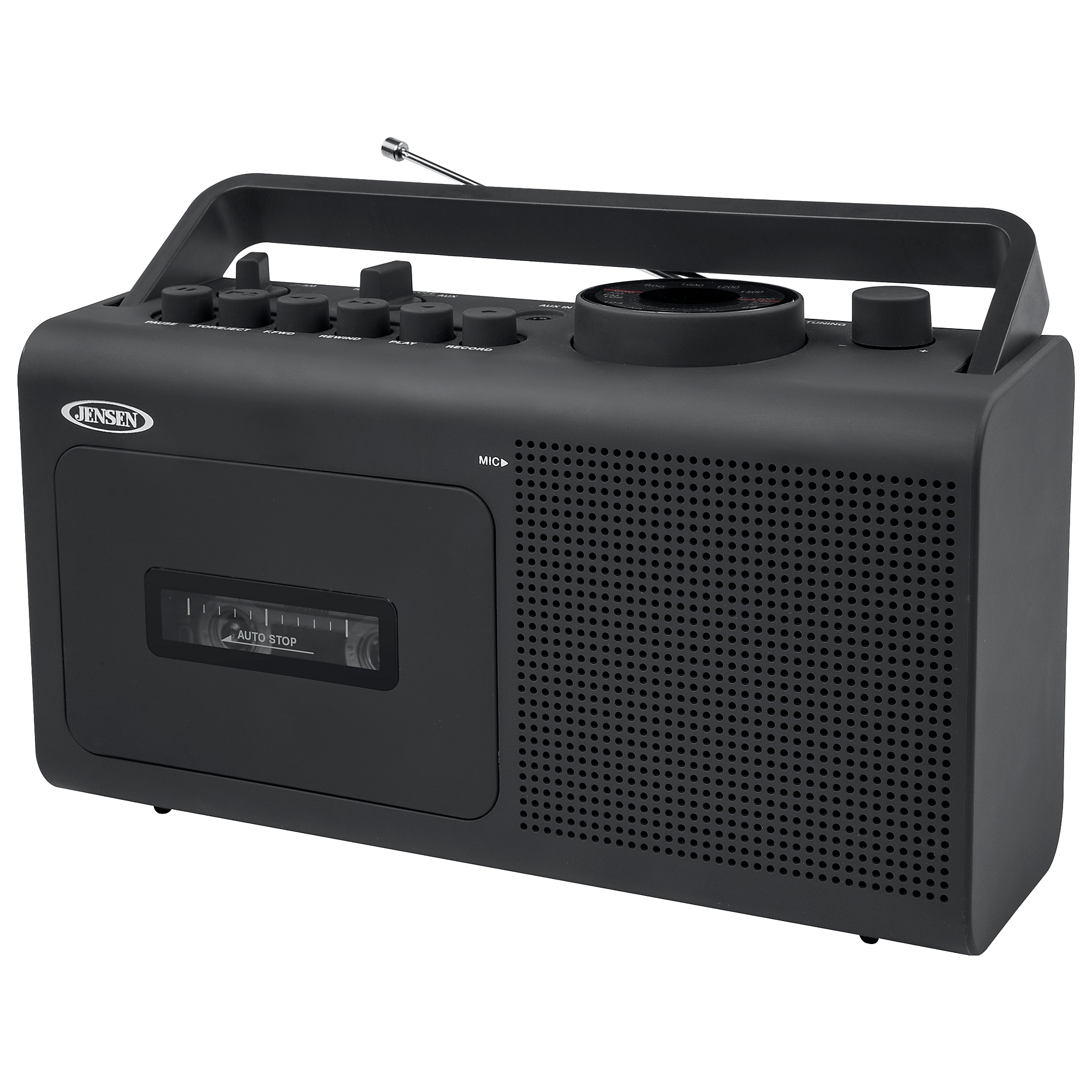 Jensen MCR-250 Portable AM/FM Radio Cassette Recorder/Player, Black Sansujyuku sansujyuku.com