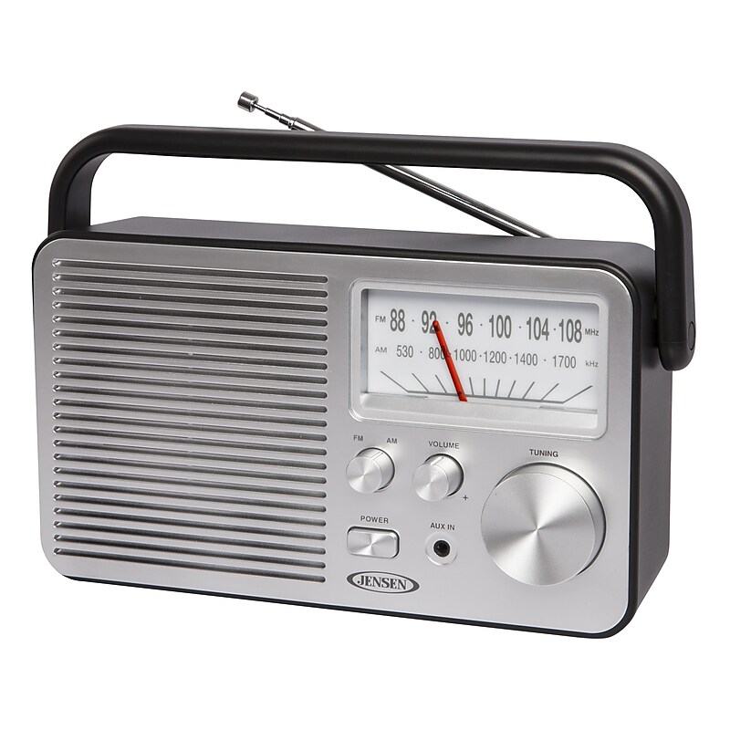 Jensen MR-750 Portable AM/FM Radio, Black (MR-750-BK) image 1