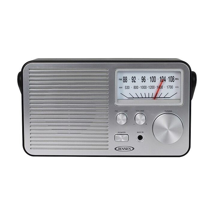 Jensen MR-750 Portable AM/FM Radio, Black (MR-750-BK) | Staples
