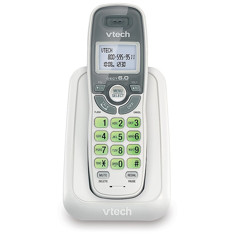 VTech Cordless Telephone, White (CS6114) image 1