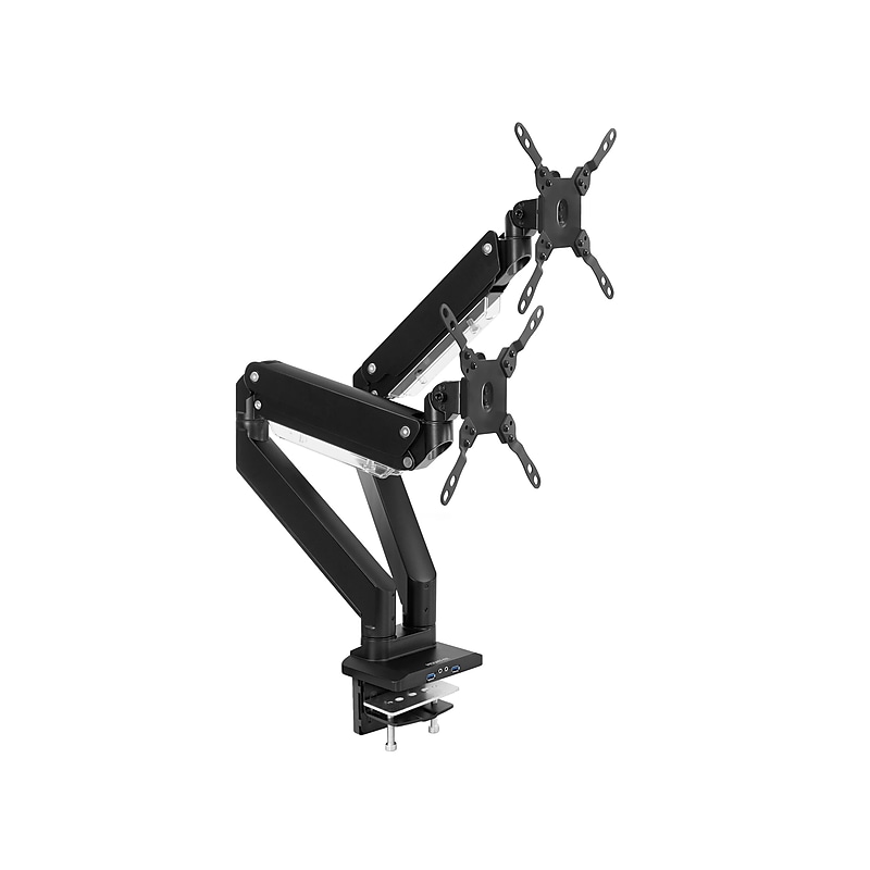 Mount-It! Adjustable Dual-Monitor Mount, Up to 35", Black (MI-4772) image 1