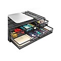 Mount-It! Monitor Stand with 2 Drawers, Up to 32", Black (MI-7365)
