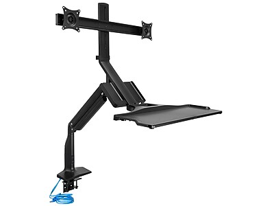 Mount-It! Adjustable Dual-Monitor Mount, Up to 27″, Black (MI-7984) Sansujyuku sansujyuku.com
