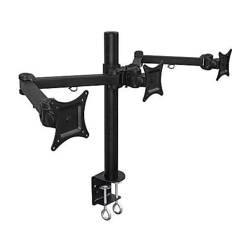 MountIt! Adjustable Triple Monitor Mount, Up to 32", Black (MI753XL