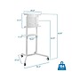 Mount-It! Steel Pedestal TV Stand, Screens up to 70", White (MI-8001)~#|#~sp116854297_sc7