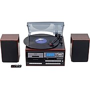 Jensen Turntable MP3 CD System with Cassette Player/Recorder and AM/FM Stereo Radio (JTA-575)