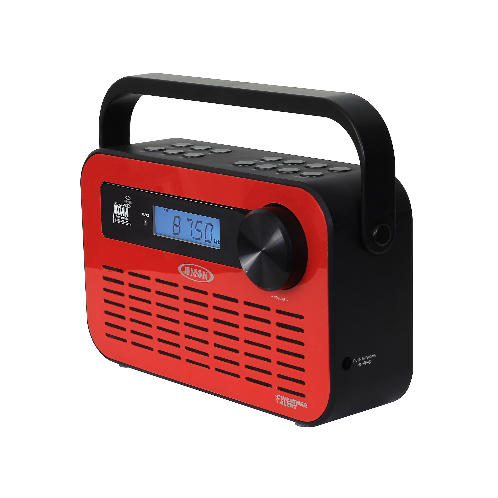 Jensen JEP-250 AM/FM Weather Alert Radio, Red/Black (JEP-250) Sansujyuku sansujyuku.com
