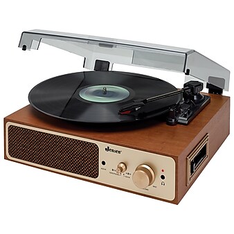 Jensen Stereo Turntable with Stereo Speakers and Dual Bluetooth Transmit/Receive (JTA-245)