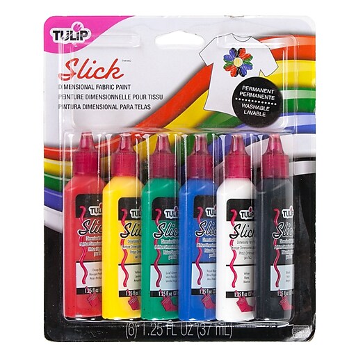 Tulip Slick Dimensional Nontoxic Fabric Paint, 6 Pack (00825) at Staples