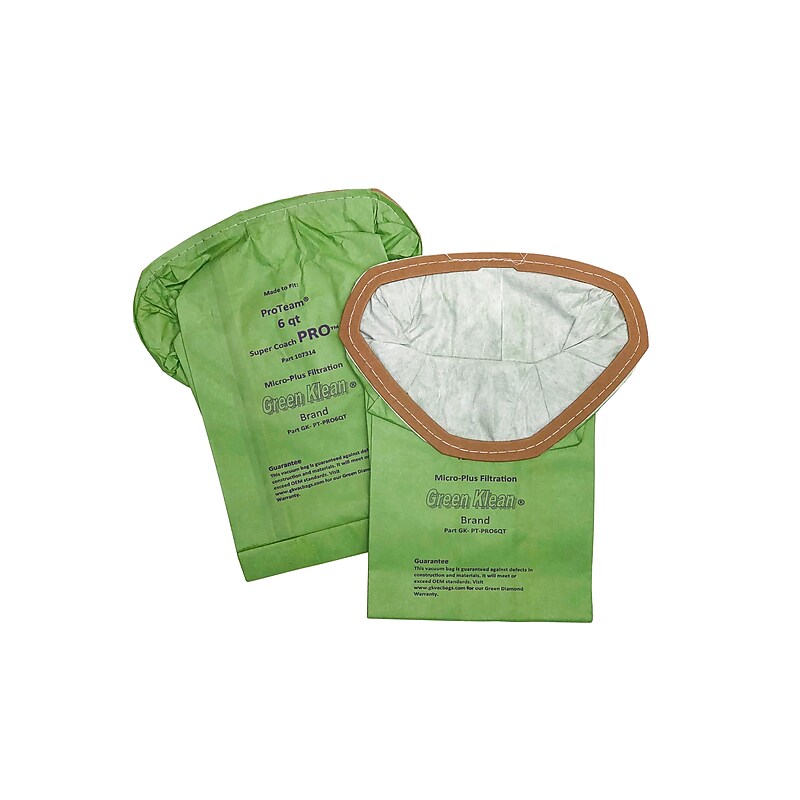 Green Klean Filter Bag for ProTeam PRO Series 6Qt Backpack, 10/Pk (GK-PT PRO6QT-P) image 1