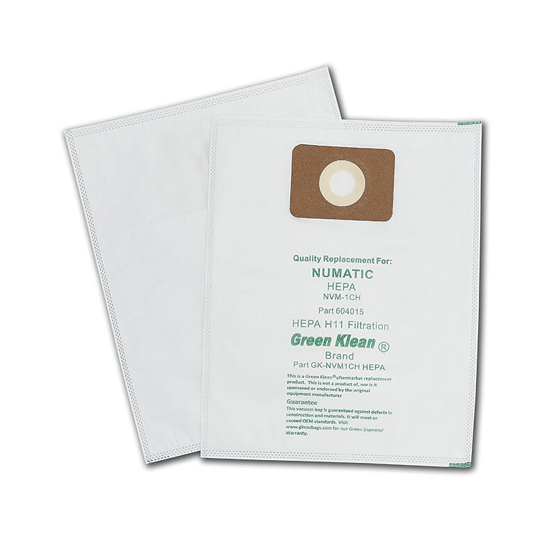Green Klean® Hepa H11 Replacement Vacuum Cleaner Bags fit Nacecare Numatic Henry Hepa Flo 180/200 models, 10/pk image 1