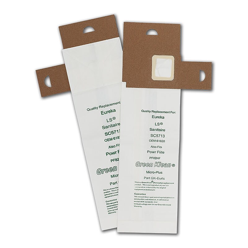 Green Klean® Replacement Vacuum Bags, Fits Sanitaire® SC5713 & Eureka LiteSpeed Models 5700-5739 & 5800-5839, 3/pk image 1