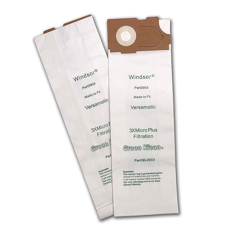 Green Klean Triple Layer Replacement Vacuum Bags for Versamatic 14/18, White, 10/Pk (GK-2003-P) image 1