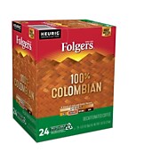 Folgers Colombian Decaf, Keurig K-Cup Pods, Medium Roast, 24/Box (5000053359)